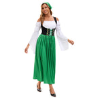 Damen nan Renaissance Dirndl Kostüm mit Schnürmieder und Carmenärmeln R&B