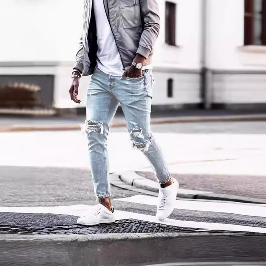 Herren Destroyed Jeans mit modernen Distressed-Effekten R&B