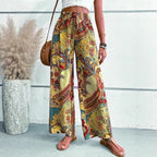 Damen Weite Hosen mit paisley Muster R&B