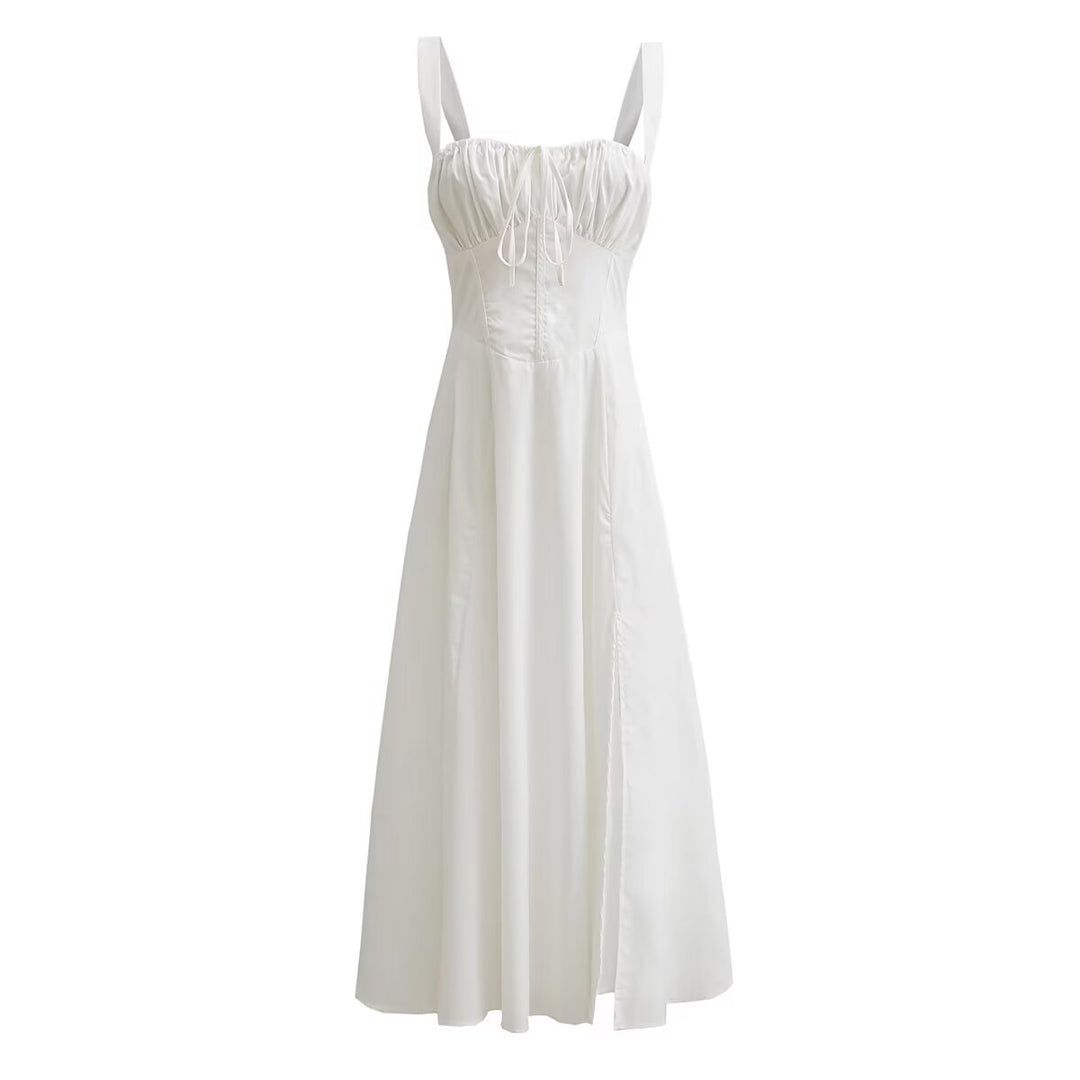 Damen Maxikleid mit gerafftem Oberteil R&B