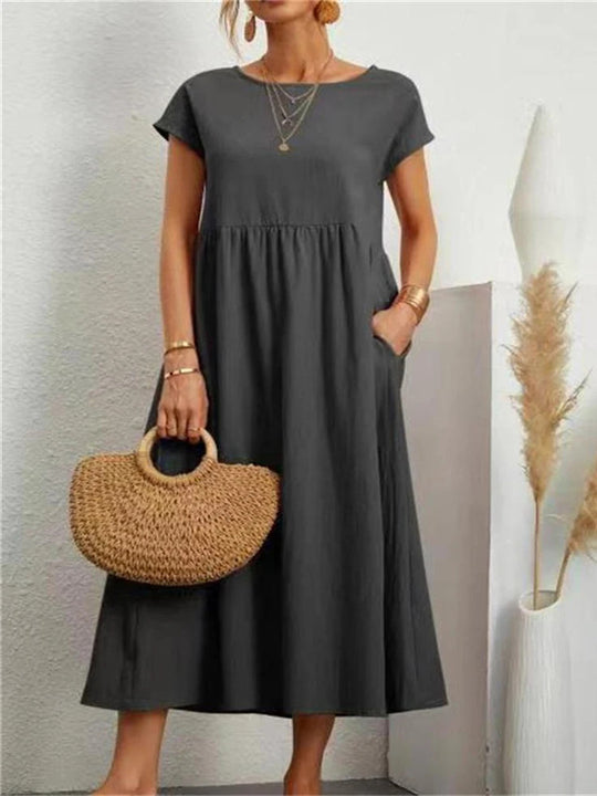 Damen Maxikleid aus leichtem, luftdurchlässigem Stoff R&B