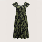 Damen Maxikleid mit floralem Muster und taillierter Silhouette R&B
