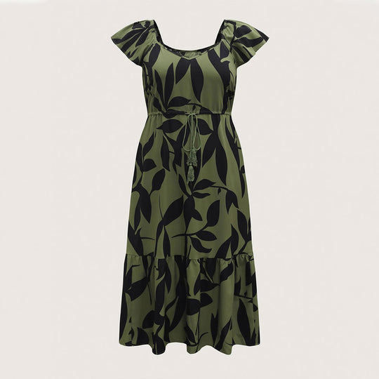 Damen Maxikleid mit floralem Muster und taillierter Silhouette R&B