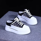 Damen Plateau Sneakers mit modischem Slingback-Design und atmungsaktiver Obermaterial