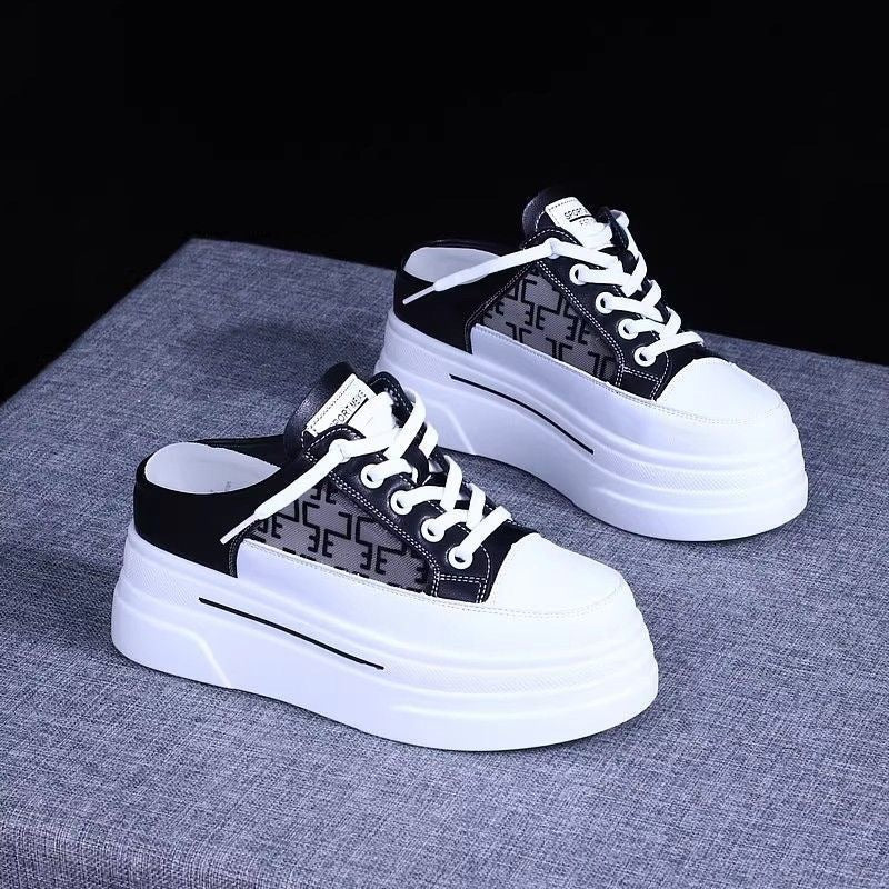 Damen Plateau Sneakers mit modischem Slingback-Design und atmungsaktiver Obermaterial