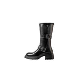 Damen robuste Stiefel mit modischem Schnallen-Design R&B