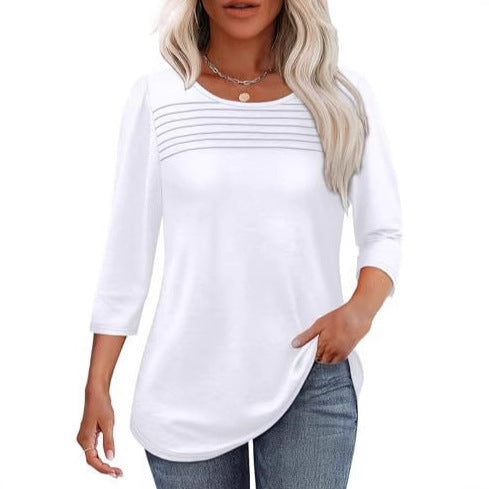 Damen Elegant geschnittenes Oberteil mit gerafften Details R&B