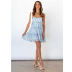 Damen leichtes Sommerkleid mit voluminösen Rüschendetails und atmungsaktivem Material R&B