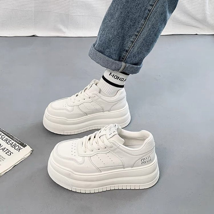 Damen Trendige Plateau-Sneaker mit atmungsaktivem Obermaterial und robustem Sohlenprofil R&B