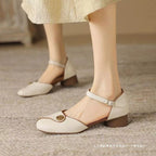 Damen Elegante Sling-Pumps mit komfortablem Fußbett und Schmuckdetail R&B