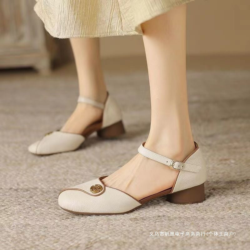 Damen Elegante Sling-Pumps mit komfortablem Fußbett und Schmuckdetail R&B