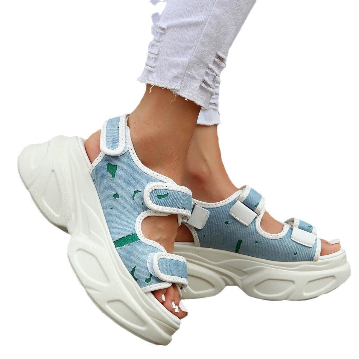 Damen Sportliche Sandalen mit verstärktem Riemendesign und komfortabler Sohle R&B