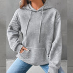 Damen Kapuzensweatshirt mit strukturiertem Design R&B
