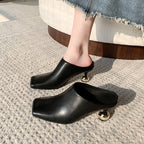 Damen Elegante Mules mit modischem Kugelabsatz R&B
