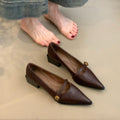 Damen elegante Mary Jane Pumps mit modischem Blockabsatz und dekorativer Schnalle R&B