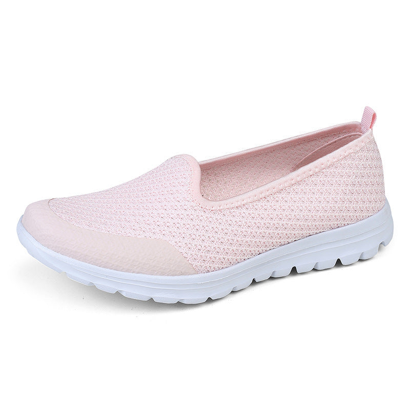 Damen Bequeme Slip-On Sneakers mit elastischem Obermaterial und rutschfester Sohle