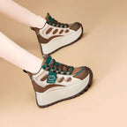 Damen Sportliche Plateau-Sneaker mit atmungsaktiver Mesh-Oberfläche und rutschfester Sohle