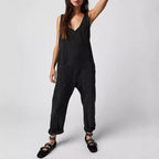 Damen Lässiger Denim-Overall mit großen Taschen R&B