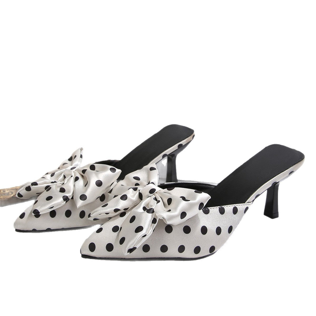 Damen elegante Mules mit verspieltem Schleifen-Design R&B