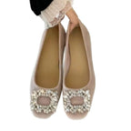 Damen Ballerinas mit dekorativem Strassdetail und hochwertiger Oberfläche