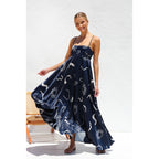 Damen Maxikleid mit kunstvollem Muster R&B