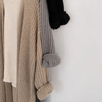Damen Oversized Strickcardigan mit tiefen Raglanärmeln