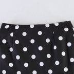 Damen Minirock mit trendigem Punkte-Design und elastischem Bund R&B