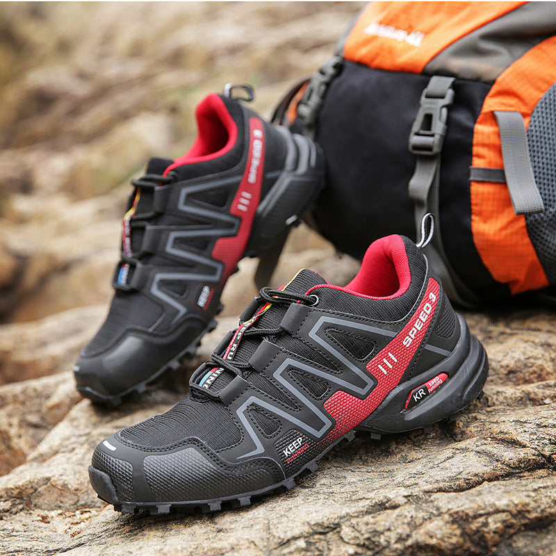 Damen Trailrunning-Schuhe mit rutschfester Sohle und atmungsaktiver Mesh-Oberfläche R&B