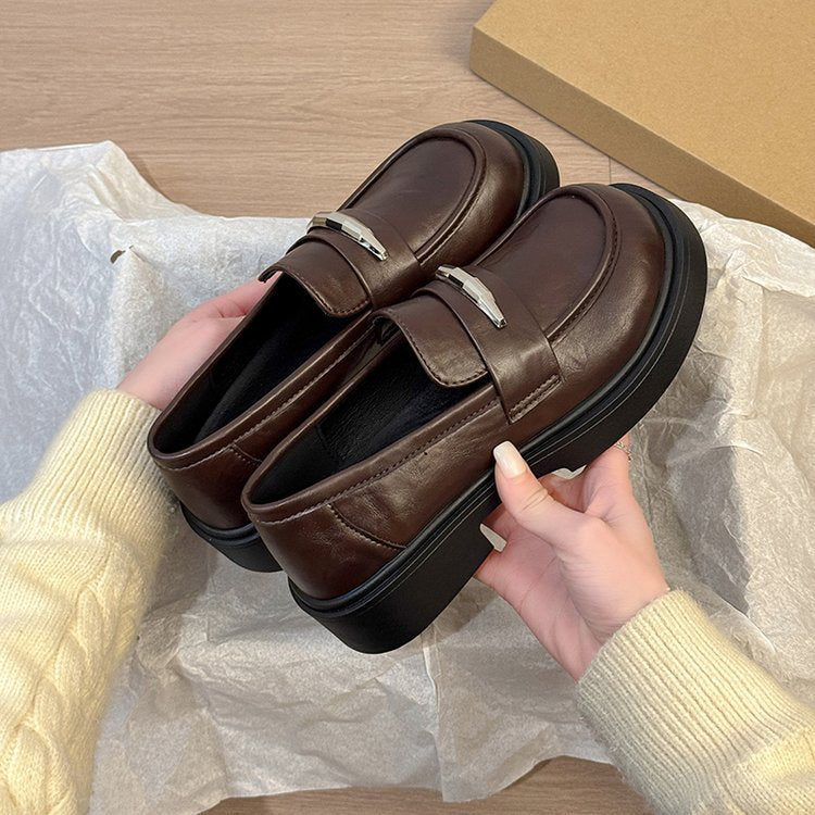 Damen modische Chunky Slipper mit eleganter Schnallenverzierung R&B