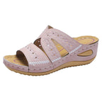 Damen Komfortable Wedge-Sandalen mit modischem Schnitt und floralem Design R&B
