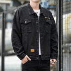 Herren Denimjacke im lässigen Stil mit funktionalen Pattentaschen und robustem Design R&B