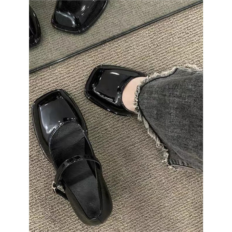 Damen elegante Absatzschuhe mit Blockabsatz und Riemchen R&B