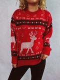 Damen Weihnachtspullover mit festlichem Rentier-Motiv und bequemer Passform R&B