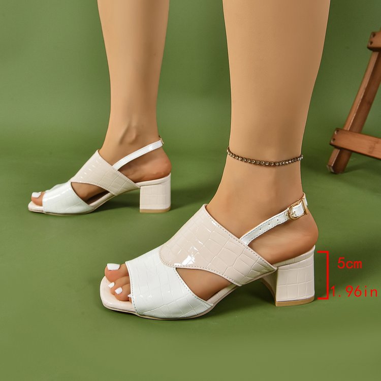 Damen Elegante Sling-Pumps mit modischem Krokodil-Leder-Design und bequemer Fußbettung R&B