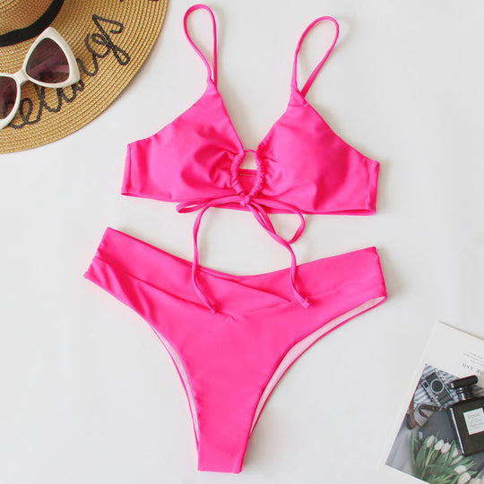 Damen Sportives Bikini-Set mit verstellbaren Trägern R&B