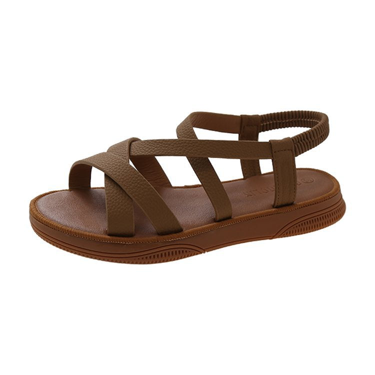 Damen Bequeme Sandalen mit elastischem Fersenriemen R&B