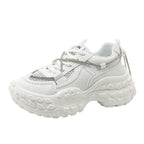 Damen bequeme und stylische Sneakers mit rutschfester Sohle und atmungsaktiver Mesh-Oberfläche R&B