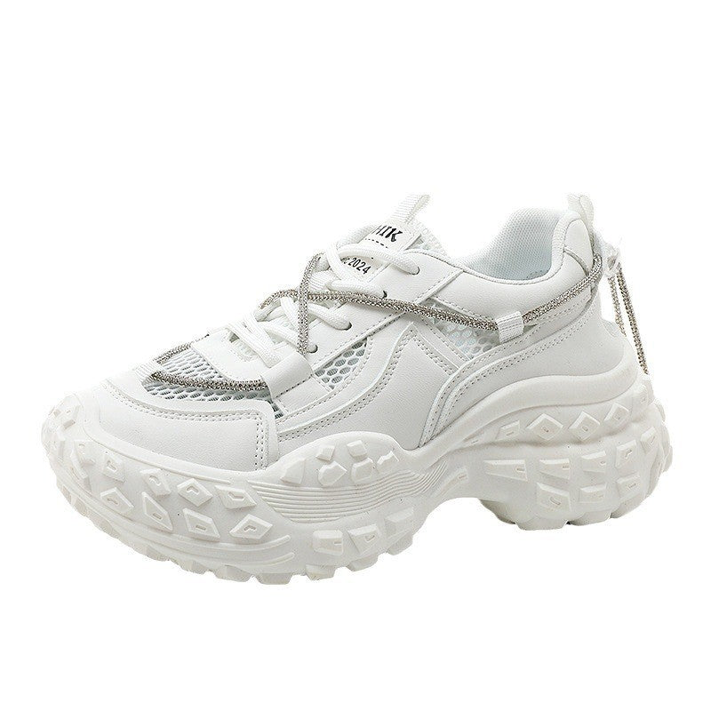 Damen bequeme und stylische Sneakers mit rutschfester Sohle und atmungsaktiver Mesh-Oberfläche R&B