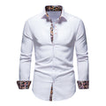 Herren Langarmhemd mit modernem Paisley-Muster und exklusiven Details R&B
