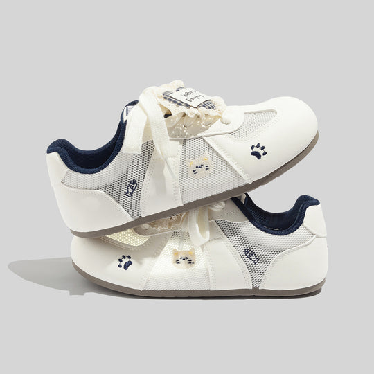 Damen Sportliche Sneakers mit niedlichem Tiermotiv und atmungsaktiver Mesh-Oberfläche R&B