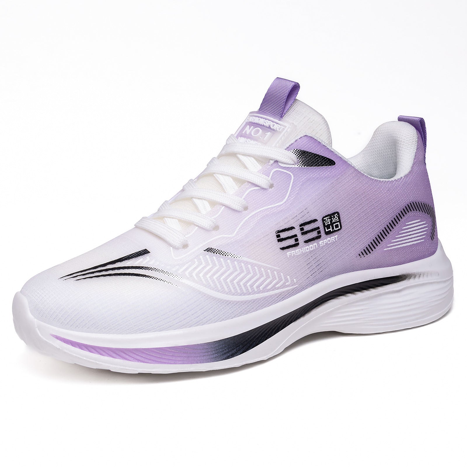 Damen Sportliche Laufschuhe mit atmungsaktiver Oberflächenstruktur und dämpfender Sohle R&B