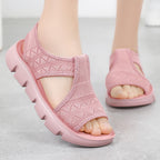 Damen Bequeme Sandalen mit elastischen Riemen und rutschfester Sohle R&B