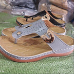 Damen Zehentrennersandalen mit modischem Riemendesign und komfortabler Fußbettung R&B