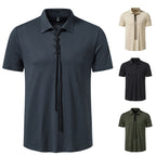 Herren Polo-Shirt mit einzigartigem Schnürdesign