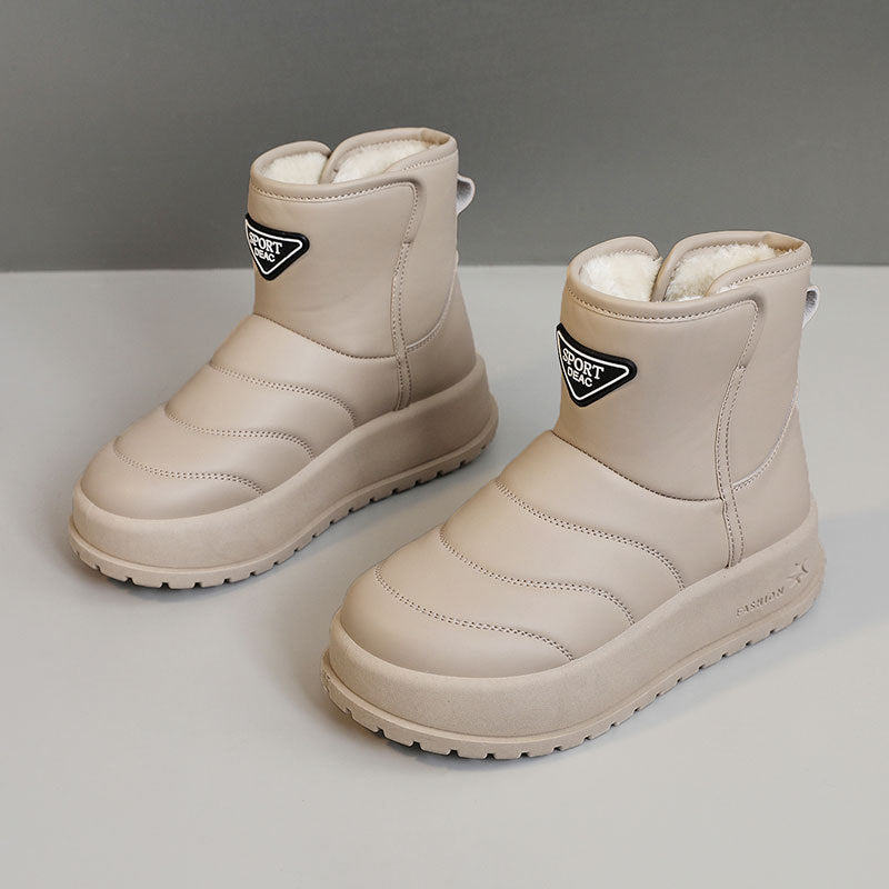 Damen warme Winterstiefel mit kuscheligem Innenfutter und robustem Profil R&B