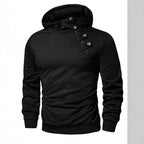 Herren Hoodie mit innovativem Kragen und praktischer Taschenlösung