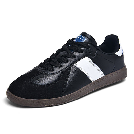 Unisex nan urbaner Tennis-Sneaker mit Veloursleder-Overlays gepolstertem Fersenkragen und vulkanisierter Gummisohle R&B