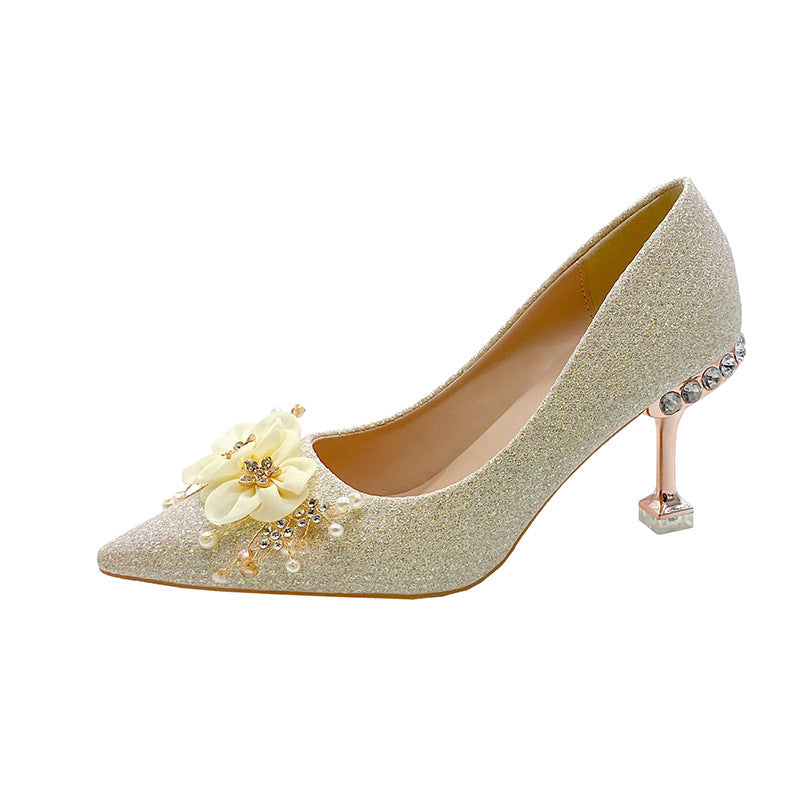 Damen Glamouröse High Heels mit floralen Details und elegantem Absatz R&B