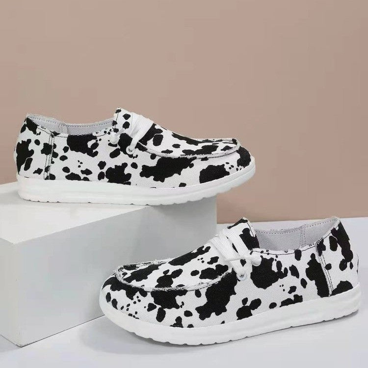 Damen modische Slip-On Sneakers mit tierischem Muster R&B