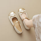 Damen Ballerinas mit dekorativem Riemchen und eleganter Schleifenapplikation